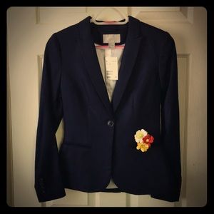 H&M Navy Linen Blazer